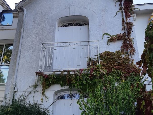 La façade, envahie par la vigne